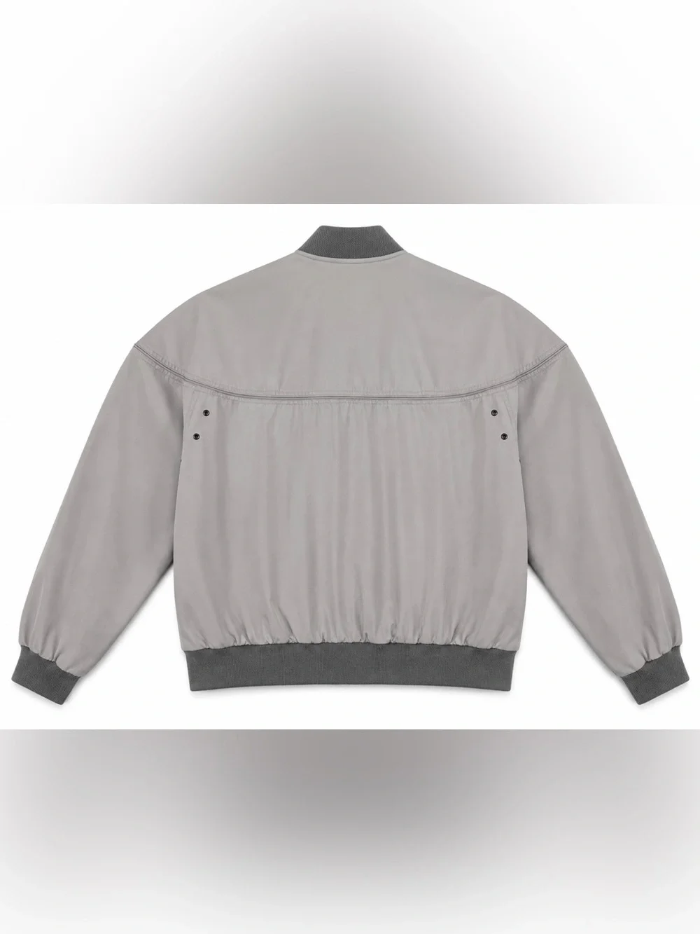 Vintage Hilli & Archer Gray Bomber Jacket Mens M Full Zip Ribbed 80s 90s